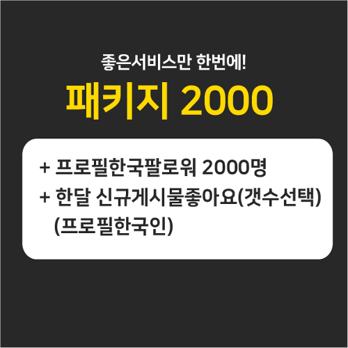 [한국인] 프로필한국인패키지2000
